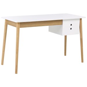 Escritorio fenestra 120 cm 50 cm marrón claro/blanco