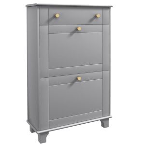 Mueble zapatero 60x23.5x98.5 cm color gris Homcom