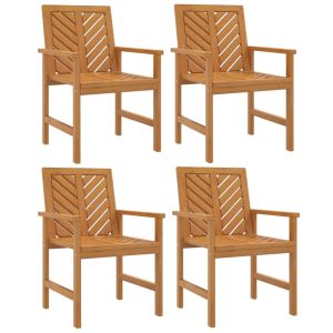 vidaXL sillas de comedor para jardín 4 uds madera maciza acacia
