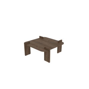 Mesa de centro de madera <<woog>> 90 x 90 x 35 cm - nogal