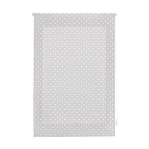 Estor enrollable premium 110x180  azul con motas blancas