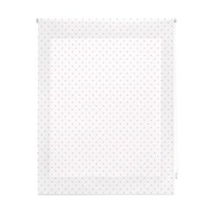 Estor enrollable premium 120x250  blanco con motas rosas
