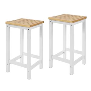 2 x taburetes de bar cuadrado fst29-wnx2 sobuy