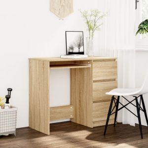 Escritorio madera contrachapada color roble sonoma 90x45x76 cm