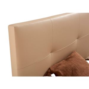 Cabecero tapizado descansin 135 cm beige polipiel y facil colocación