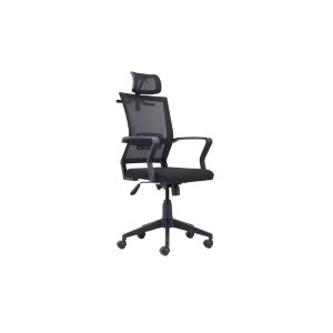 Silla de oficina con respaldo transpirable 117-127x64 cm winner negro