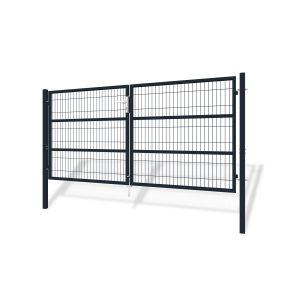 Puerta batiente de malla metálica 3m razo a.140cm gris