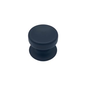 Pomo fijo para puerta, d: 70 mm, aluminio, negro