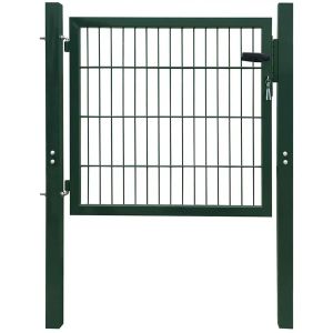 vidaXL puerta de valla 2d (individual) verde 100x80 cm