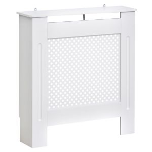 Cubierta de radiador 78x19x82 cm mdf color blanco Homcom