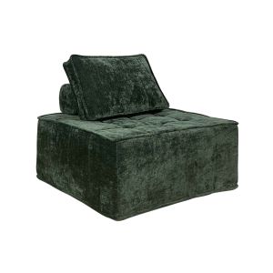 Oviala - sillón de tela para sofá modular con cojín verde