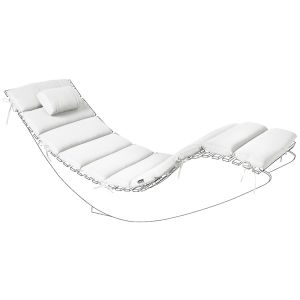 Cojín para tumbona brescia premium 180 x 60 cm blanco crema