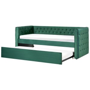 Cama nido terciopelo gassin 90 x 200 cm verde esmeralda