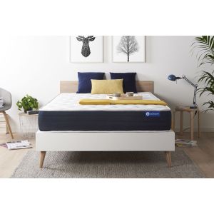 Colchón blanco con látex y espuma viscoelástica 140 x 210