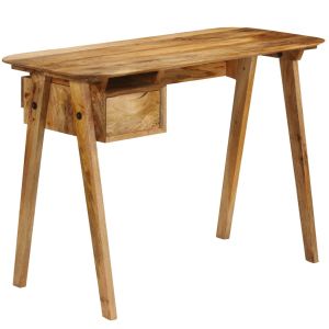 vidaXL escritorio de madera maciza de mango 110x50x76 cm
