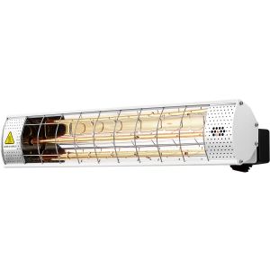 Calefactor de infrarrojos para terrazas - 2000w - plata