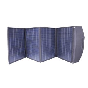 Panel solar portátil 100w 18v monocristalino, maletín negro impermeable