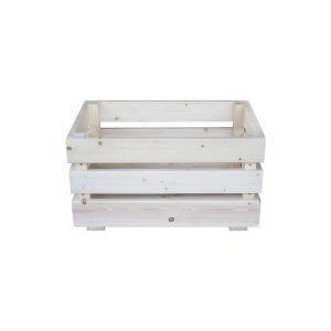 Caja decorativa de madera 49 x 30 x 26 cm acabado natural - madelea