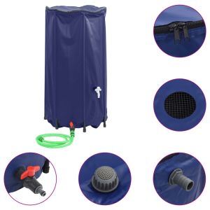 vidaXL depósito de agua plegable con grifo PVC 250 l