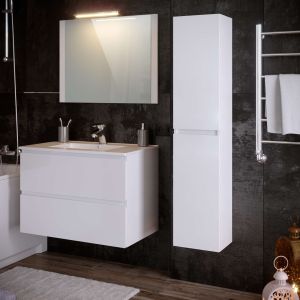 Columna de baño neli 2 puertas 140x30x27 cm blanco t-bath