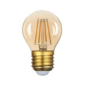 Bombilla LED E27 filamento 4w g45 240° regulable - blanco cálido