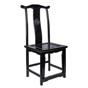Silla de madera negra 49x42x119/48