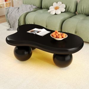 Mesa de centro nube con LED 16 colores negro 32x95x62,5cm