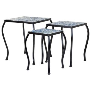 Set 3 soportes de mosaico y metal negros