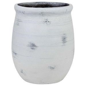 Macetero de fibra de vidrio blanco 32x32x37,5cm