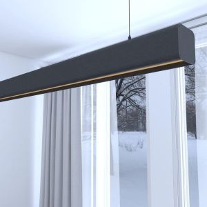 Lámpara lineal techo colgante  negro 1,5 m - luz cálida 2700k