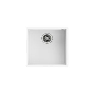 Fregadero teka tegranite square 40.40 tg blanco ártico bajo encimera