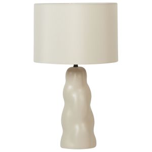 Lámpara de mesa vilar cerámica beige
