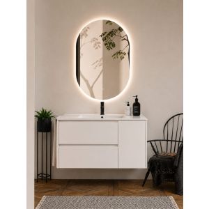 Mueble de baño con lavabo itaca sin espejo 100x40 cm blanco