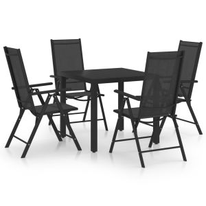Juego de comedor para jardín exterior de 5 piezas