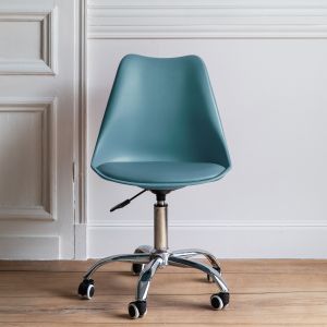Silla de oficina azul regulable en altura anne