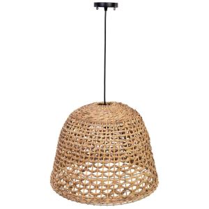 Lampara de techo de fibra de jacinto  d48x35