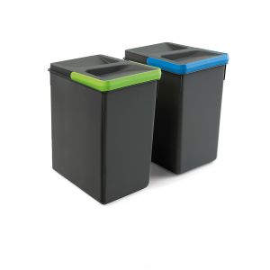 Emuca contenedores para cajón cocina recycle (2 unidades), altura 266
