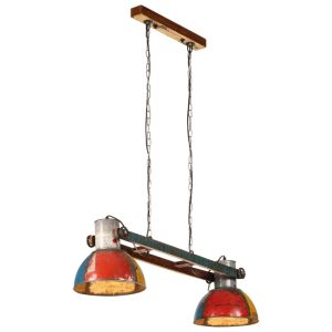 vidaXL lámpara colgante industrial multicolor E27 25 w 111 cm