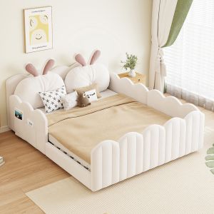 Cama independiente,140x200cm,beige.