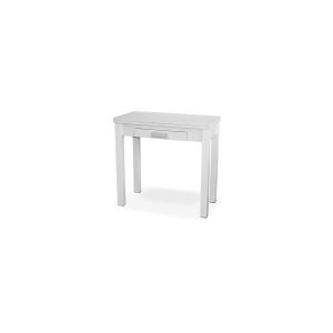 Momma Home mesa cocina extensible HENA, sobre MDF Blanco y patas madera