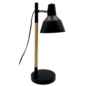 Basil desk lamp 1xe14 metal / wood black