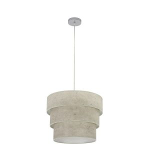 CoLGante triple smile 1xE27 cromo/cemento gris regx40x40 cm
