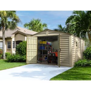 CASETA COBERTIZO PVC JARDIN WOODBRIDGE PLUS DURAMAX