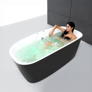 Bañera hidromasaje   tao black bulle  170 x80 x65   cm, spalina