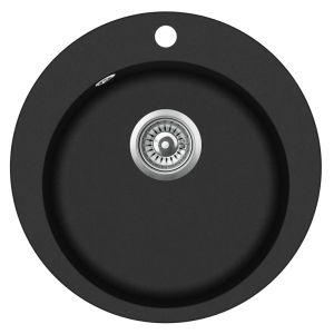 Fregadero de cocina redondo de granito de un seno