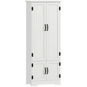 Aparador de madera blanca 60x30x153 cm