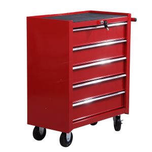 Carro de herramientas acero,acero color rojo 67,5x33x77cm homcom