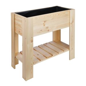 Hi mesa de cultivo de madera de pino 92x41x80 cm
