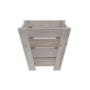 Macetero de madera 50x50x47 cm abril abierto natural - madelea
