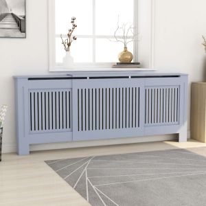 Cubierta para radiador mdf gris 205 cm